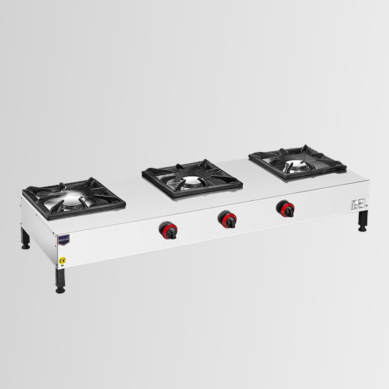 Remta CEJ24 Gazlı Setüstü Sönme Emniyetli Üçlü Lokanta Ocağı Kısa Ayak (CE) DOĞALGAZLI