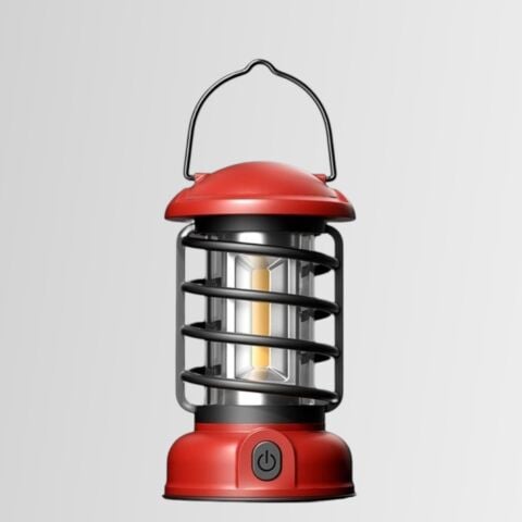 Madfox Vintage Glamping Kamp Lambası 300 Lümen Kırmızı