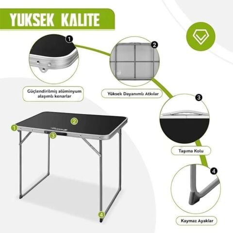 Madfox Zenith Katlanır Kamp Masası SİYAH