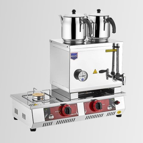 Remta N11 30 Model İki Demlikli Gazlı (CE) Çay Ocağı - Kahveci Takımı 23 lt DOĞALGAZLI