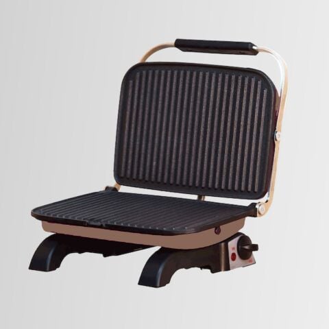 Tuğra Döküm Mini Tost Makinesi 1800 W Elektrikli 8 Dilim Gold Rose