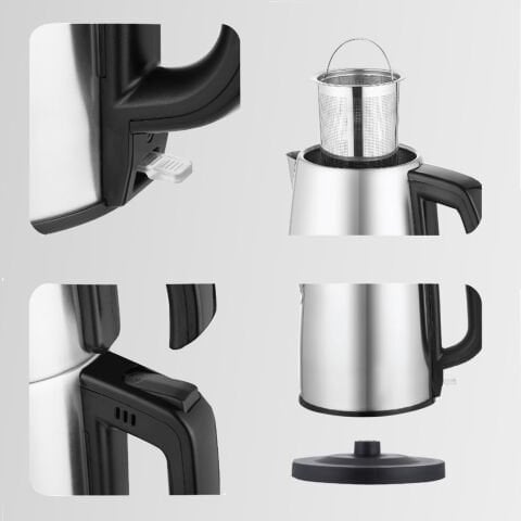 Miletto Siyah 2000W Gizli Rezistanslı Otomatik Çay Makinesi 2,9 lt - MT20S