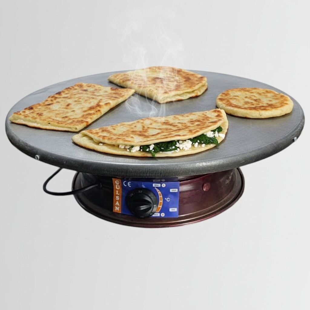 Gülsan 55 cm Elektrikli Katmer - Gözleme - Yufka - Kara Saç Termostatlı