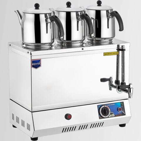 Remta EP03 55 Model Üç Demlikli Elektrikli Pleytsiz Çay Ocağı - Kahveci Takımı 33 lt 2200 W