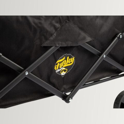 FUNKY CHAIRS 65 Litre Fren Sistemli, Rulmanlı, L Boy Katlanır Vagon Plaj Taşıma ve Kamp Arabası - Siyah
