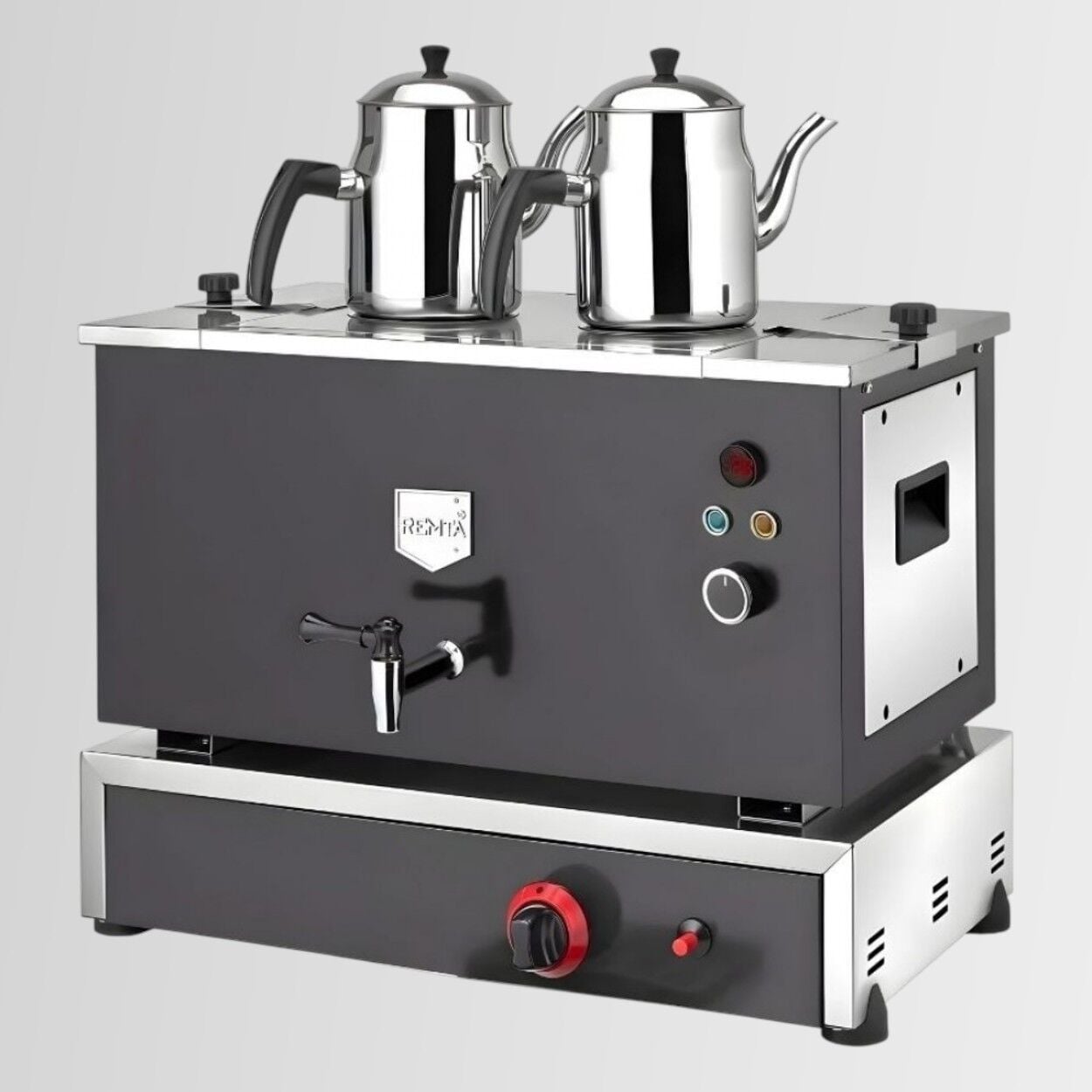 Remta N11(EL) Çift Cidar 2 Demlik Çay Ocağı Doğalgazlı + Elektrikli (CE)