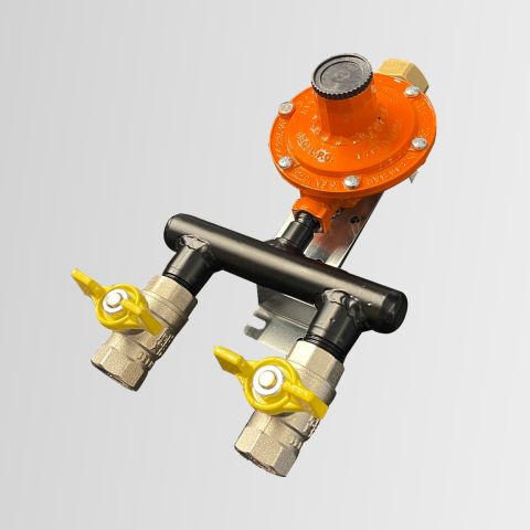 İki Tüplü Pratik Kombi Kollektör Seti Basınç Göstergeli Sıvı Conta Hediyeli