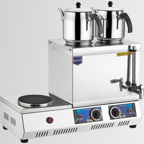 Remta K31 30 Model İki Demlikli Pleytli Elektrikli Çay Ocağı - Kahveci Takımı 23 lt 3000 W