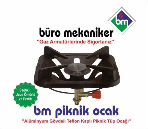 Balık Pişirici Kamp - Piknik Tüpü Ocak Teflon Kaplı Alüminyum  Büro Mekaniker
