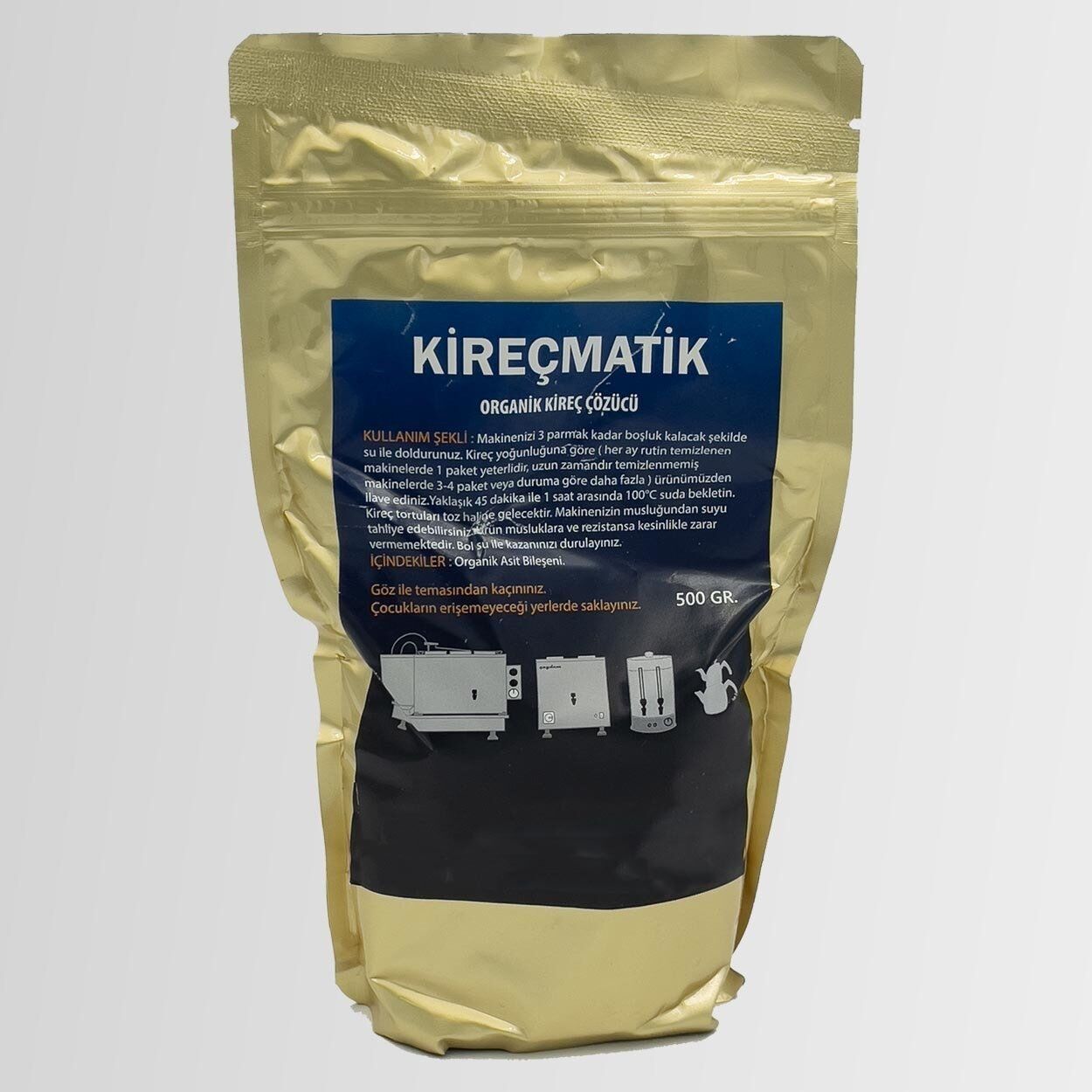 Çay Kazanı Vb. Kireç Temizleme Tozu Organik 500 gr Kireçmatik