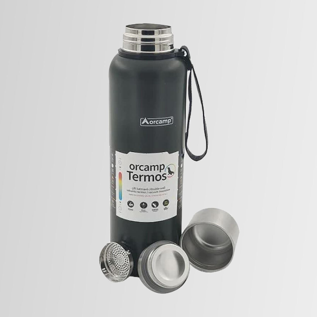 OUT-5100 Orcamp 1500 ML Paslanmaz Çelik Kamp Termos Bardak Orgaz