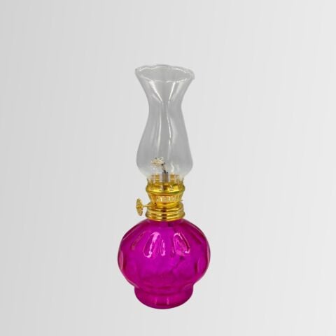 İdare Kandil  Nostalji Gaz Lambası Mini Pembe