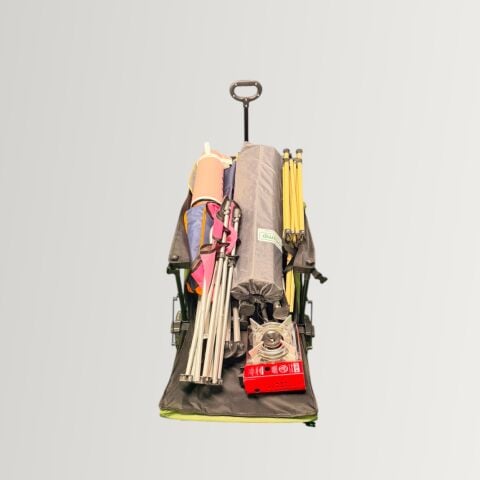 ORCAMP OUT-2381 100 Litre Veloce Arkası Açılabilir Fren Sistemli Katlanır Kamp Vagonu - Plaj Yük Taşıma ve Kamp Arabası