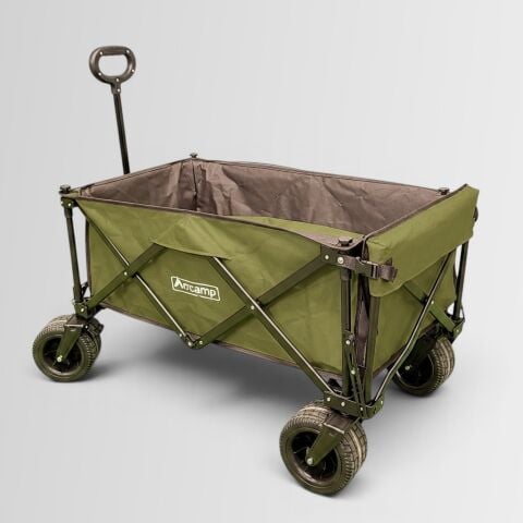 ORCAMP OUT-2381 100 Litre Veloce Arkası Açılabilir Fren Sistemli Katlanır Kamp Vagonu - Plaj Yük Taşıma ve Kamp Arabası