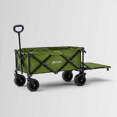 ORCAMP OUT-2381 100 Litre Veloce Arkası Açılabilir Fren Sistemli Katlanır Kamp Vagonu - Plaj Yük Taşıma ve Kamp Arabası
