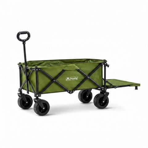 ORCAMP OUT-2381 100 Litre Veloce Arkası Açılabilir Fren Sistemli Katlanır Kamp Vagonu - Plaj Yük Taşıma ve Kamp Arabası