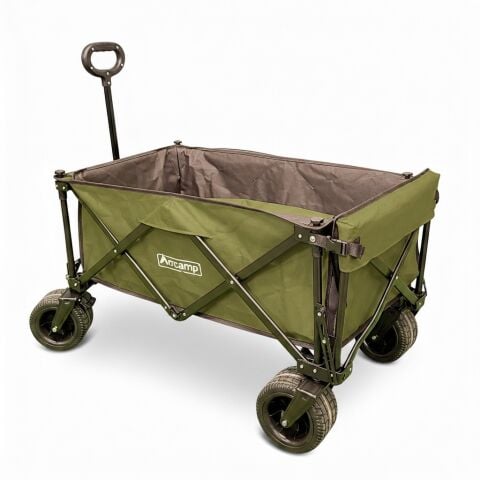 ORCAMP OUT-2381 100 Litre Veloce Arkası Açılabilir Fren Sistemli Katlanır Kamp Vagonu - Plaj Yük Taşıma ve Kamp Arabası