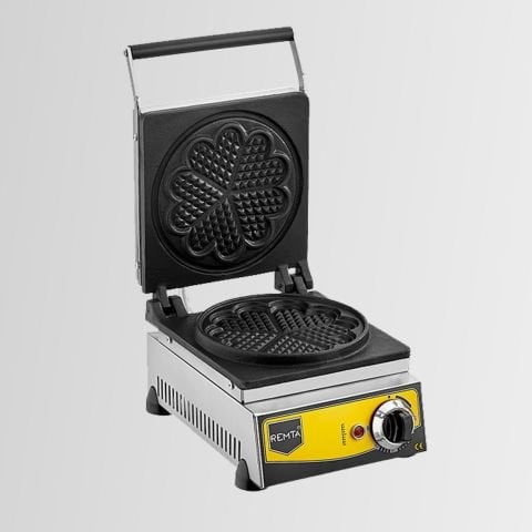Remta W12 Sanayi Tipi Döküm Çiçek Model Waffle Makinası Elektrikli Çap 21 cm