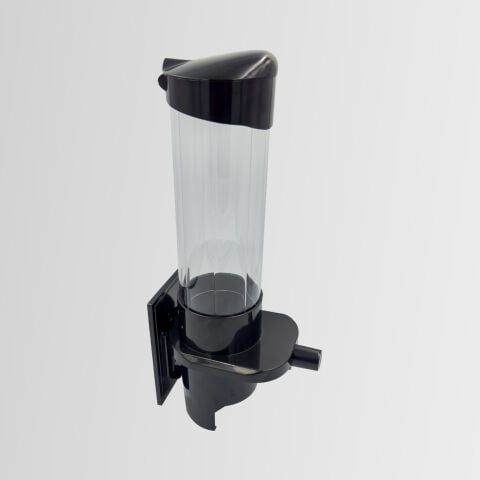 Karton Bardaklara Uyumlu Sebil Bardaklık Dispenser Butonlu Siyah