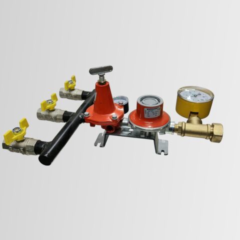 İki Kademeli - Üç Tüplü Pratik Propan Kombi Kollektör Seti Sıvı Conta Hediyeli