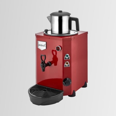 Remta DE14 Tek Demlikli Elektrikli Jumbo Çay Makinesi 9 lt (Demlik Dahil) KIRMIZI