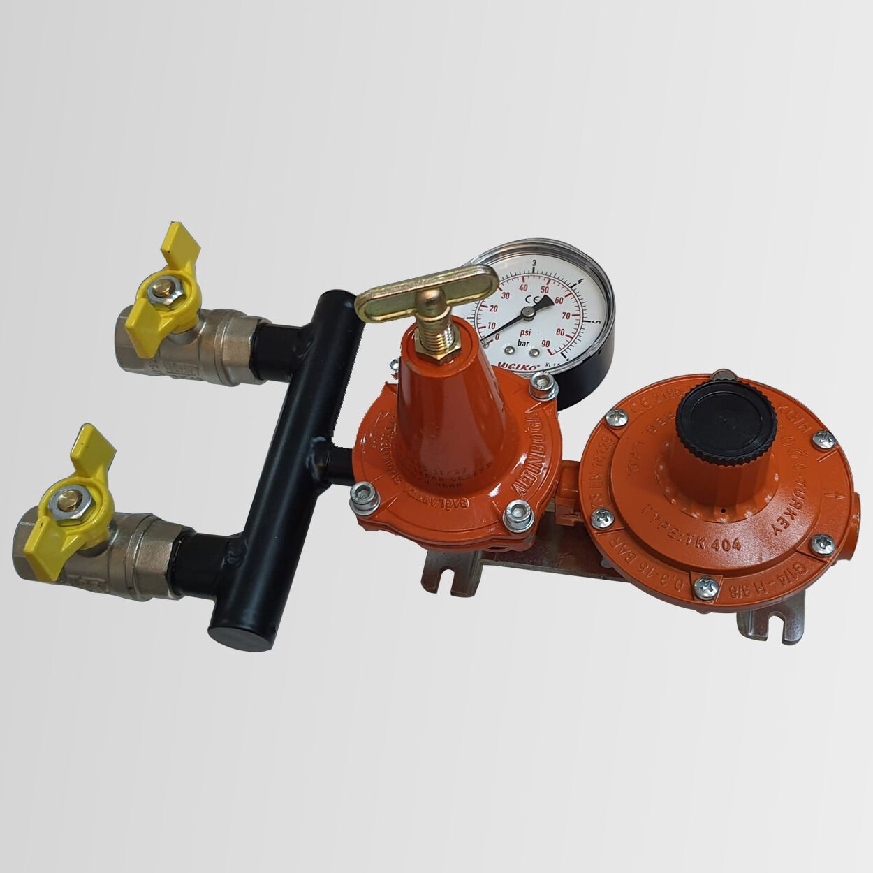 İki Kademeli - İki Tüplü Pratik Propan Kombi Kollektör Seti Sıvı Conta Hediyeli