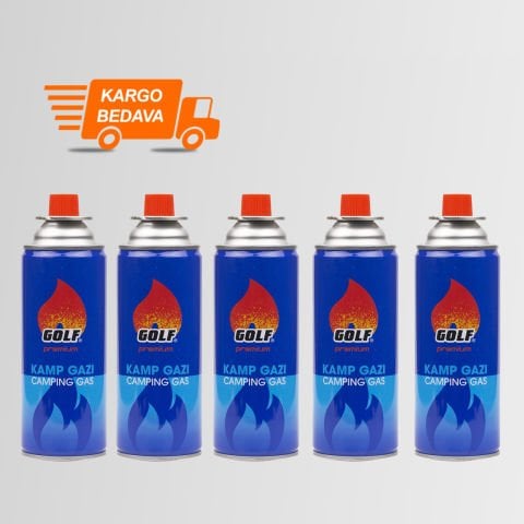 5 'li Set GOLF Kamp Gazı Valfli Kartuş 227 gr. -Ücretsiz Kargo