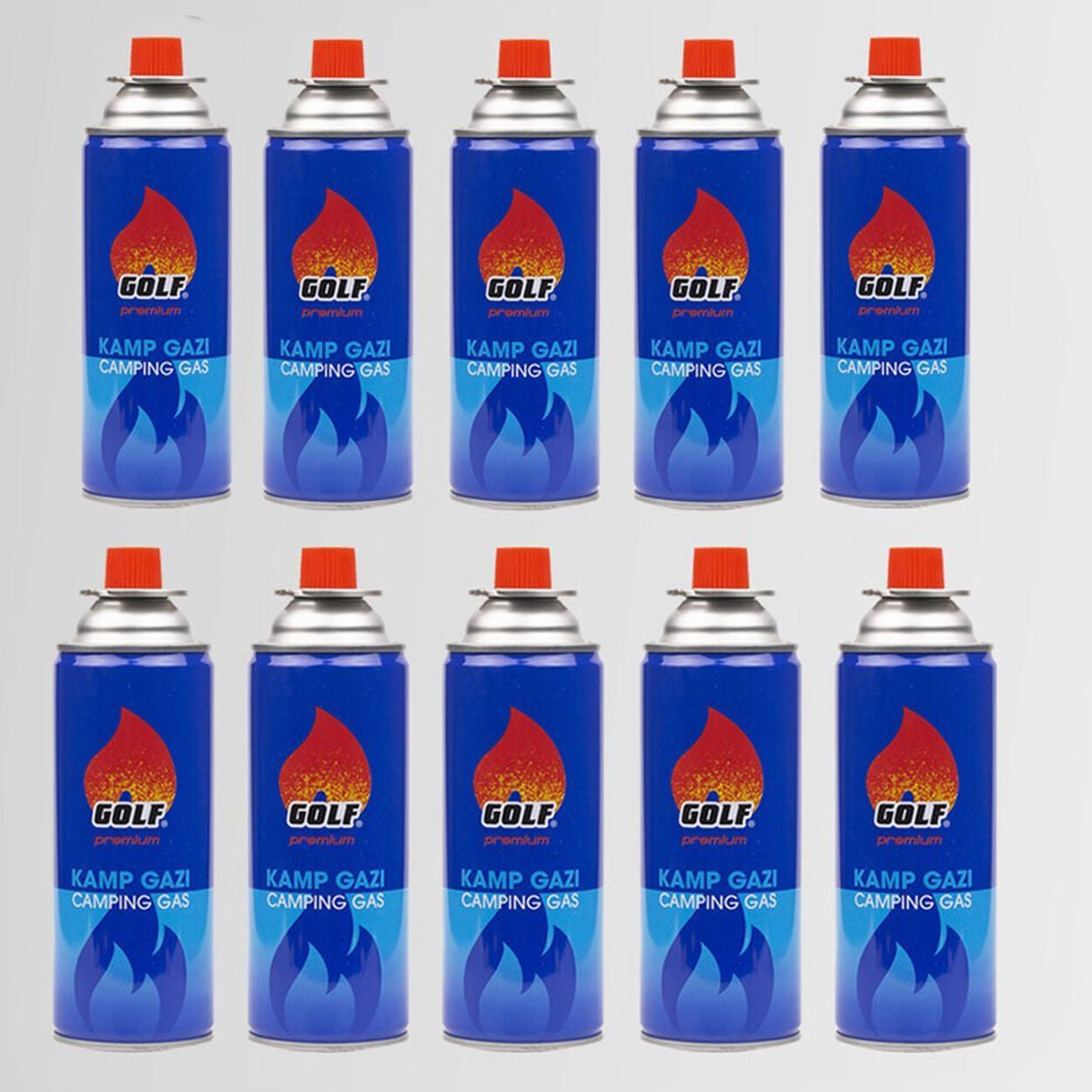 10'lu Set GOLF Kamp Gazı Valfli Kartuş 227 gr. -Ücretsiz Kargo