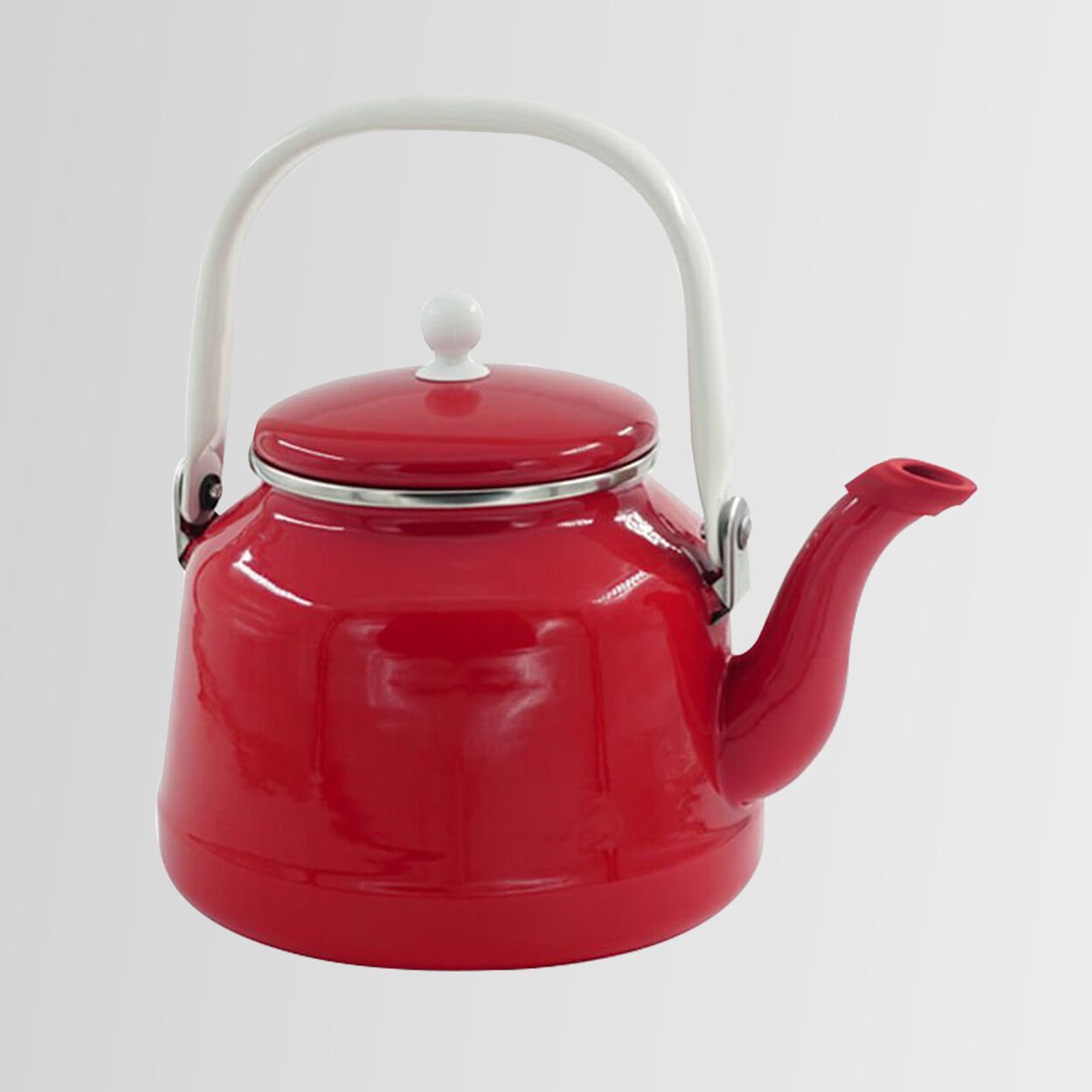 Orcamp OUT-1551 Retro Emaye Kamp Çaydanlık - Demlik KIRMIZI