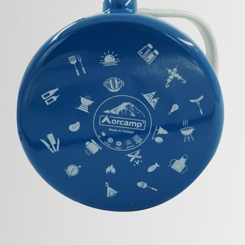 Orcamp OUT-1551 Retro Emaye Kamp Çaydanlık - Demlik MAVİ