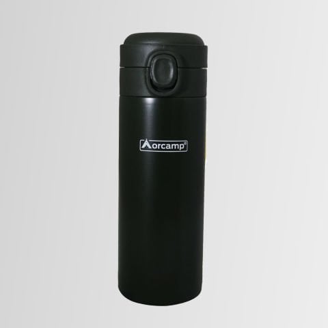 OUT-5150 Orcamp 420 ML Paslanmaz Çelik Kamp Termos Mug SİYAH