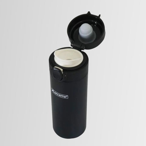 OUT-5150 Orcamp 420 ML Paslanmaz Çelik Kamp Termos Mug SİYAH