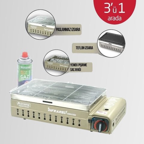 CK-507 Orcamp Portatif Kamp Ocak Izgara Çantalı