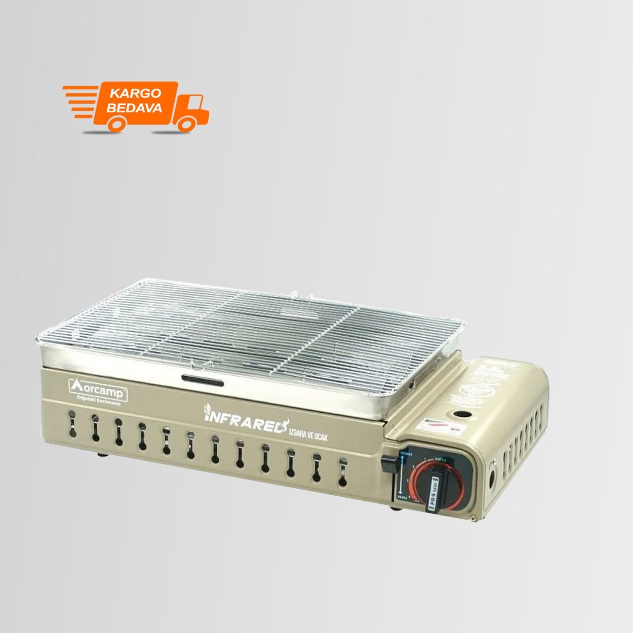 CK-507 Orcamp Portatif Kamp Ocak Izgara Çantalı BEJ