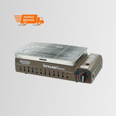 CK-507 Orcamp Portatif Kamp Ocak Izgara Çantalı KAHVERENGİ