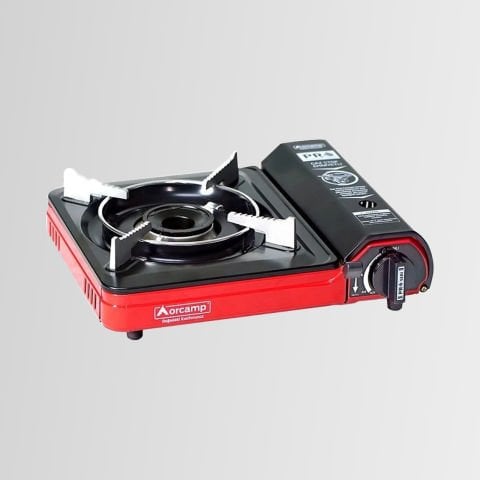 CK-505 Orcamp Tekli Portatif Kamp Ocak Gaz Stop Emniyetli KIRMIZI