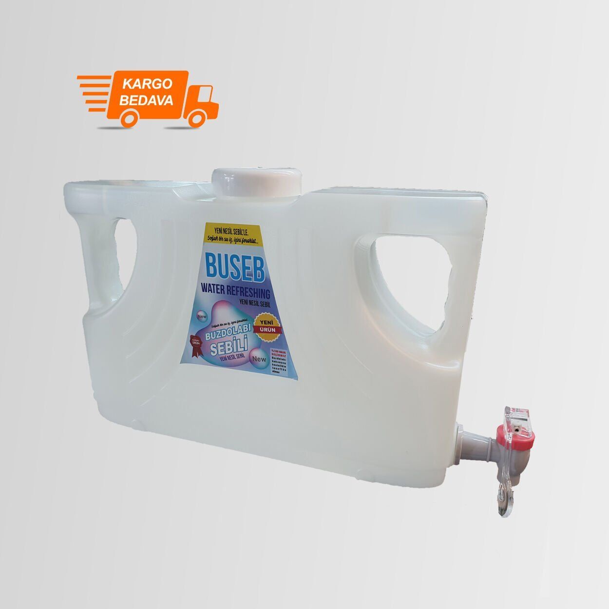 Buseb Buzdolabı İçin Seyyar Su Sebili Musluklu 4 LT Su Kapasiteli