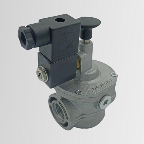 1/2' 500 Mbar Manuel Reset Selenoid Vana Geca - Normalde Açık - Alüminyum Gövde
