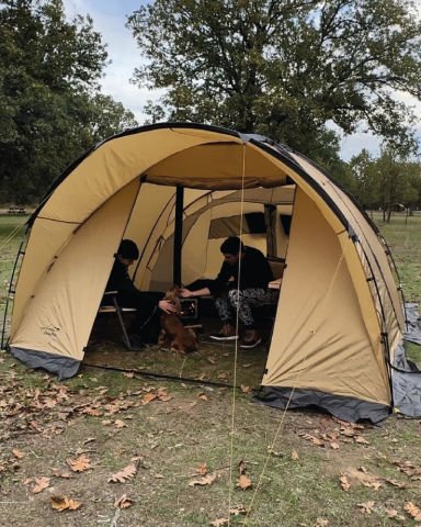 Nurgaz Campout Family Maxi Kamp Çadır Su Geçirmez - 4-5 Kişilik - Çantalı - NG C019 gold