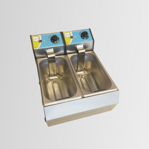 Midinoks 3+3 lt Elektrikli Fritöz Çiftli Kapaklı