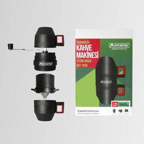 Orcamp Out-1950  Taşınabilir Kahve Makinesi Üçü Bir Arada