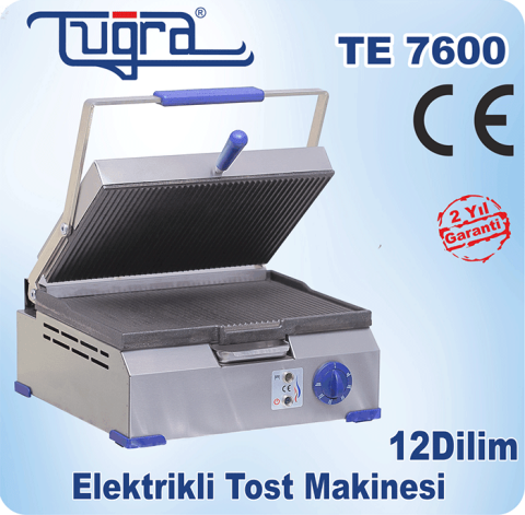 12 Dilim Döküm Elektrikli Sanayi Tipi Eko Tost Makinası Tuğra
