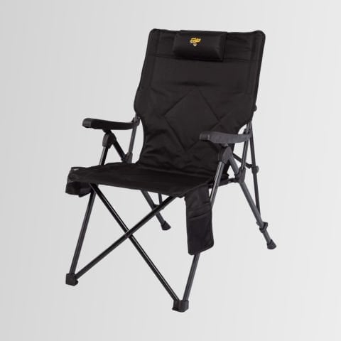 FUNKY CHAIRS Comfort 3 Kademeli Katlanabilir Kamp Sandalyesi SİYAH