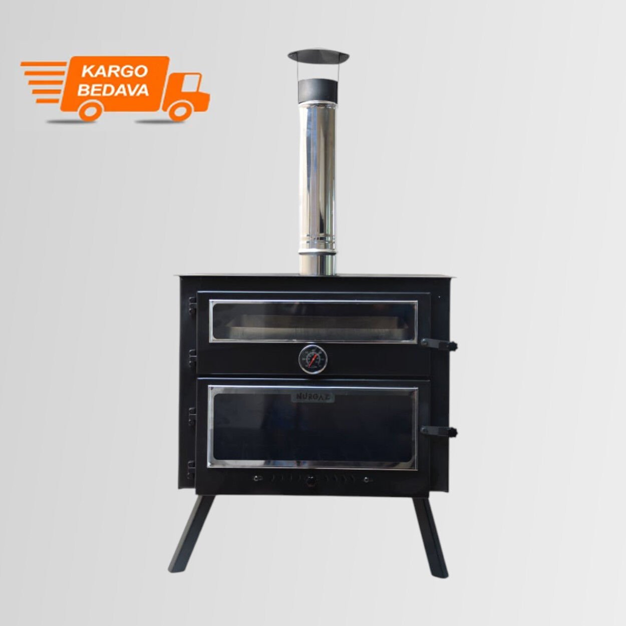 Nurgaz NG OKZN  Kuzineli Şömine - Soba - Fırın