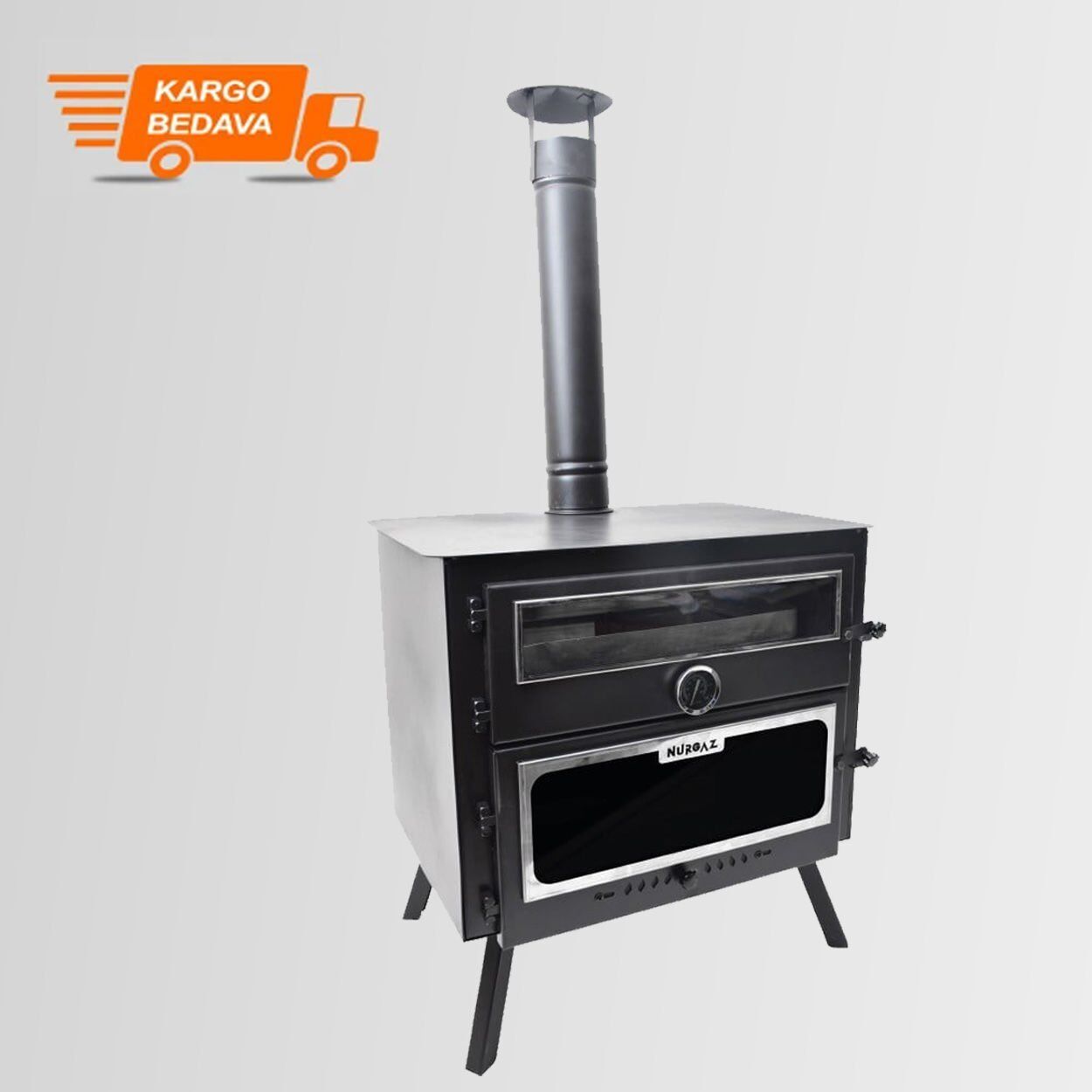 Nurgaz NG OKZN  Kuzineli Şömine - Soba - Fırın